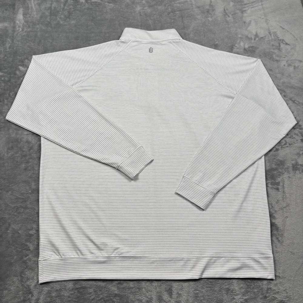 Holderness & Bourne The Stewart 1/4 Quarter Zip Men's Size XXL White & Gray Golf - Picture 8 of 8
